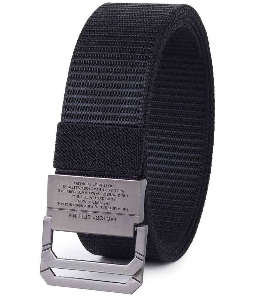     			Zacharias - Black Canvas Men's Casual Belt ( Pack of 1 )