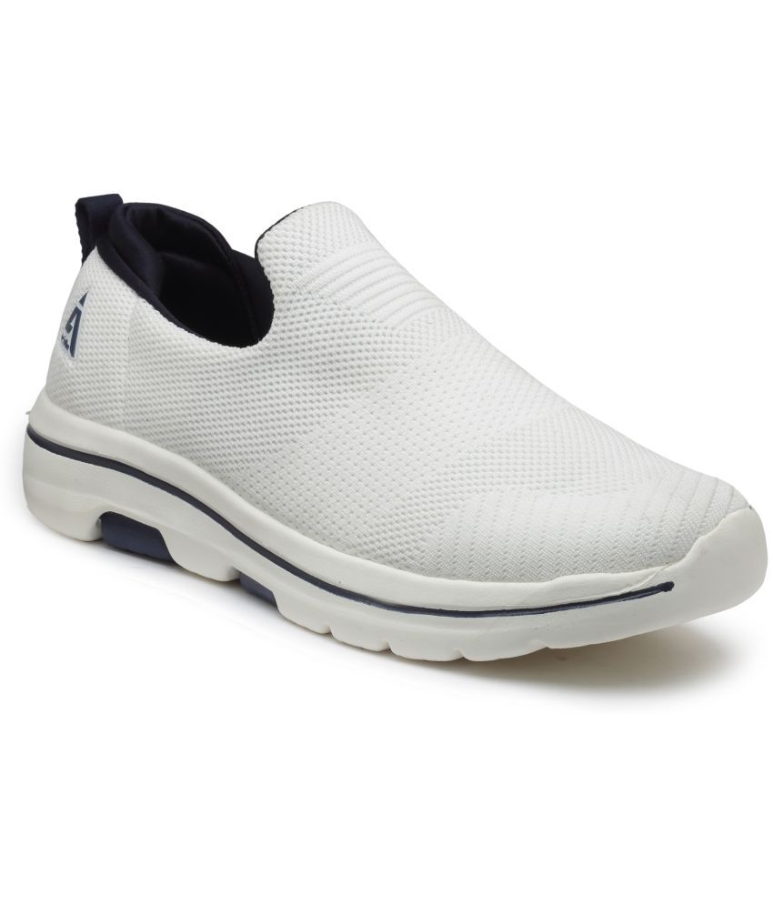    			Action - White Men's Sports Running Shoes