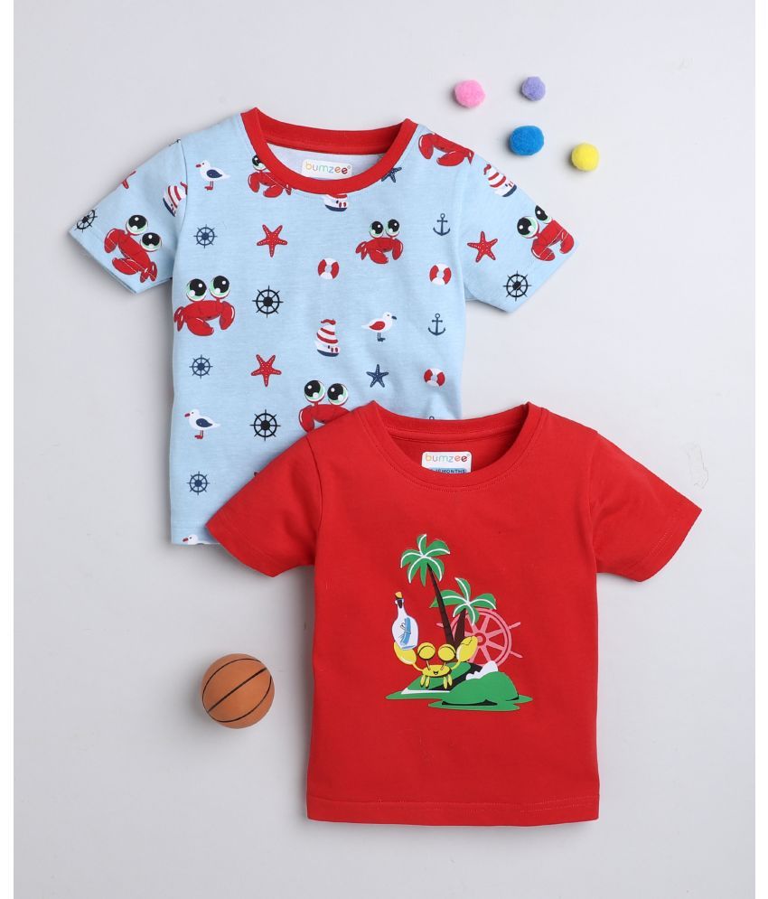     			BUMZEE - Blue Baby Boy T-Shirt ( Pack of 2 )