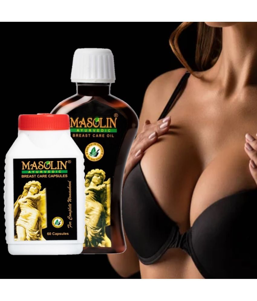     			MASOLIN HERBAL Ayurvedic Women Brest Oil 100ml & 60Cap Oil 2 no.s Pack Of 1