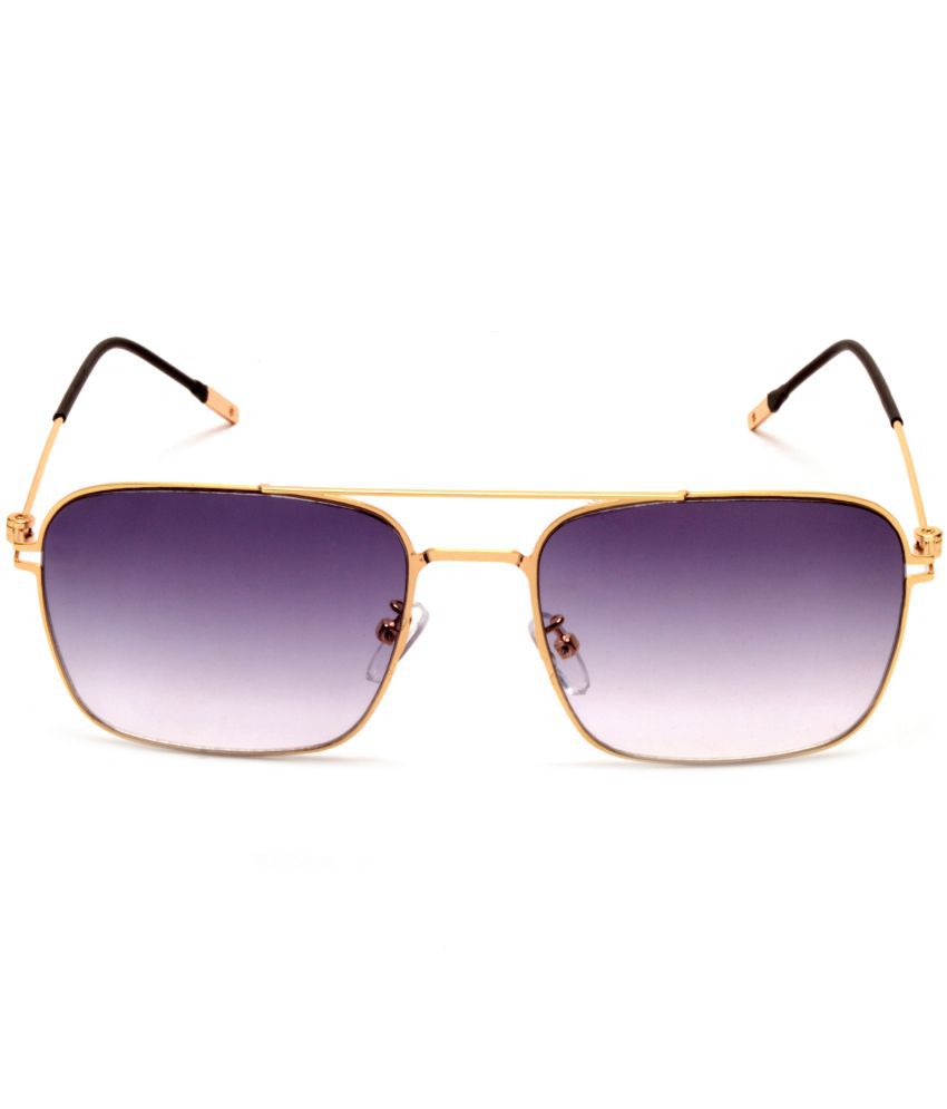     			MESPEE - Gold Square Sunglasses ( Pack of 1 )