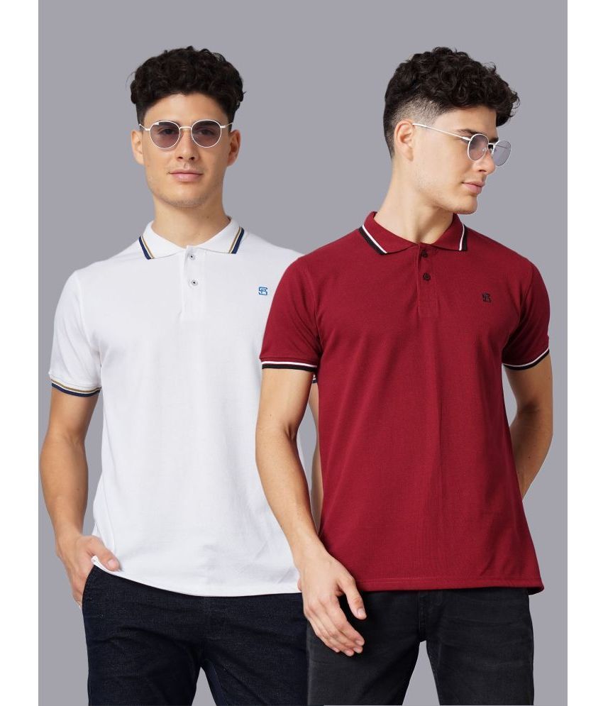     			Paul Street - Multicolor Cotton Slim Fit Men's Polo T Shirt ( Pack of 2 )