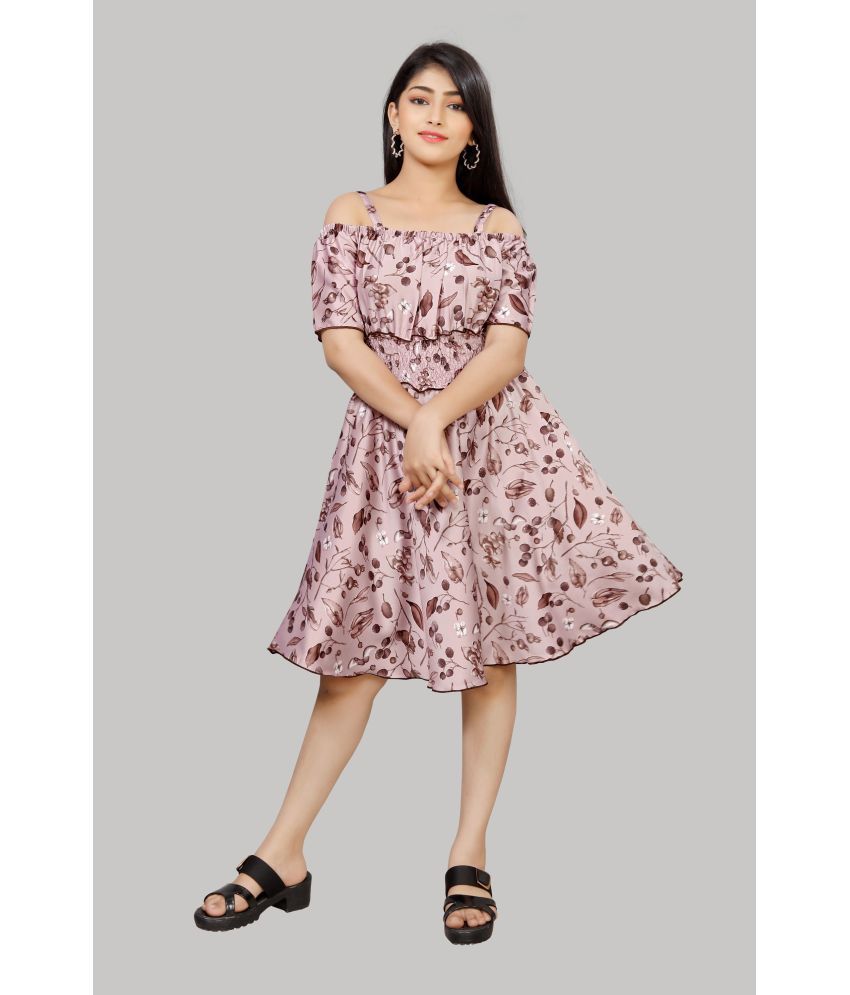     			R K Maniyar - Pink Satin Girls A-line Dress ( Pack of 1 )