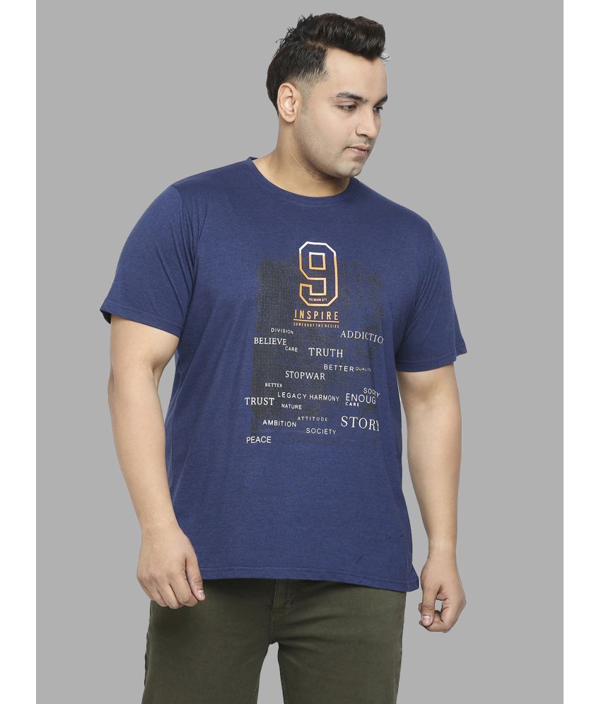     			Xmex - Indigo Cotton Blend Regular Fit Men's T-Shirt ( Pack of 1 )