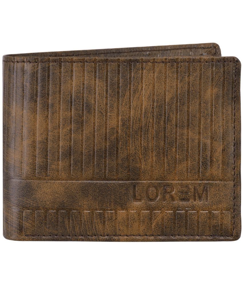    			Lorem - Antique Brown Faux Leather Men's Two Fold Wallet ( Pack of 1 )