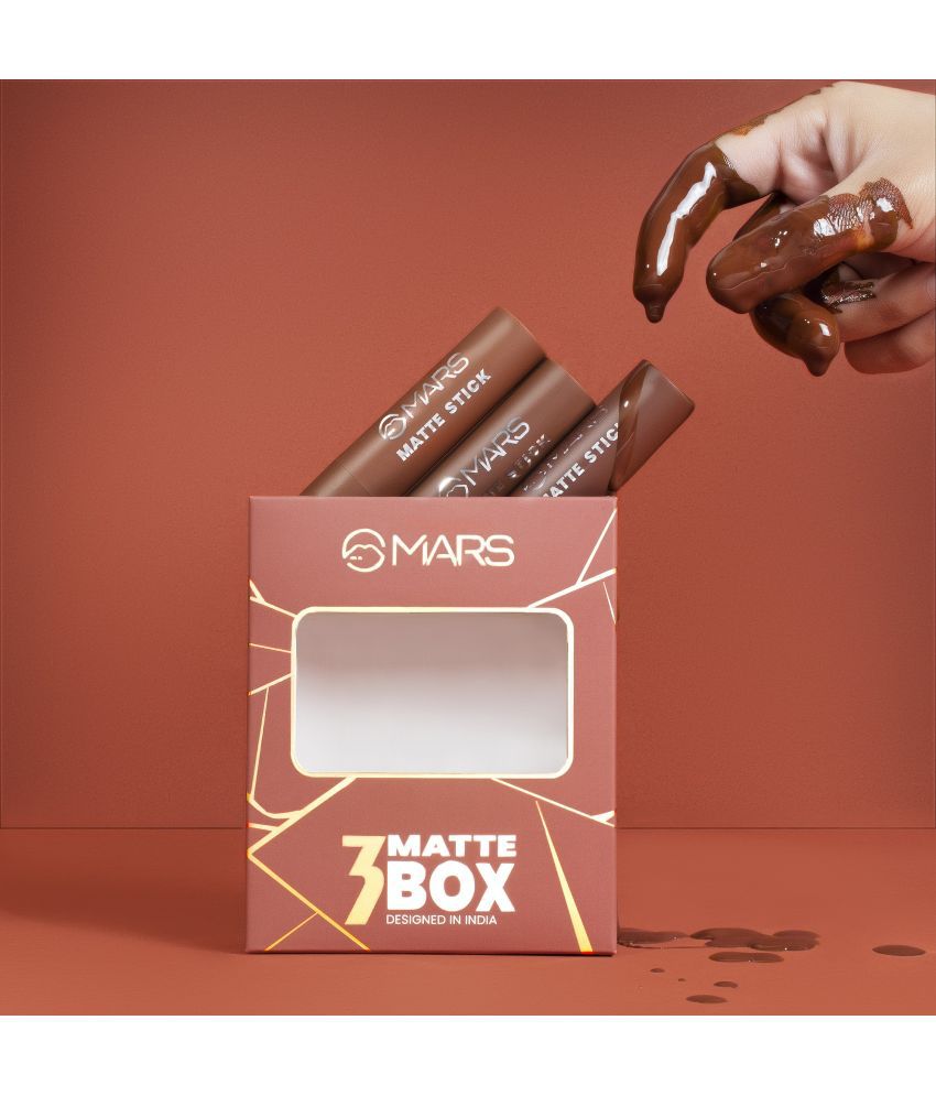     			MARS 3 Brown and Nude Shades Matte Lipstick Box Set (Browns-04, 9.6 g)