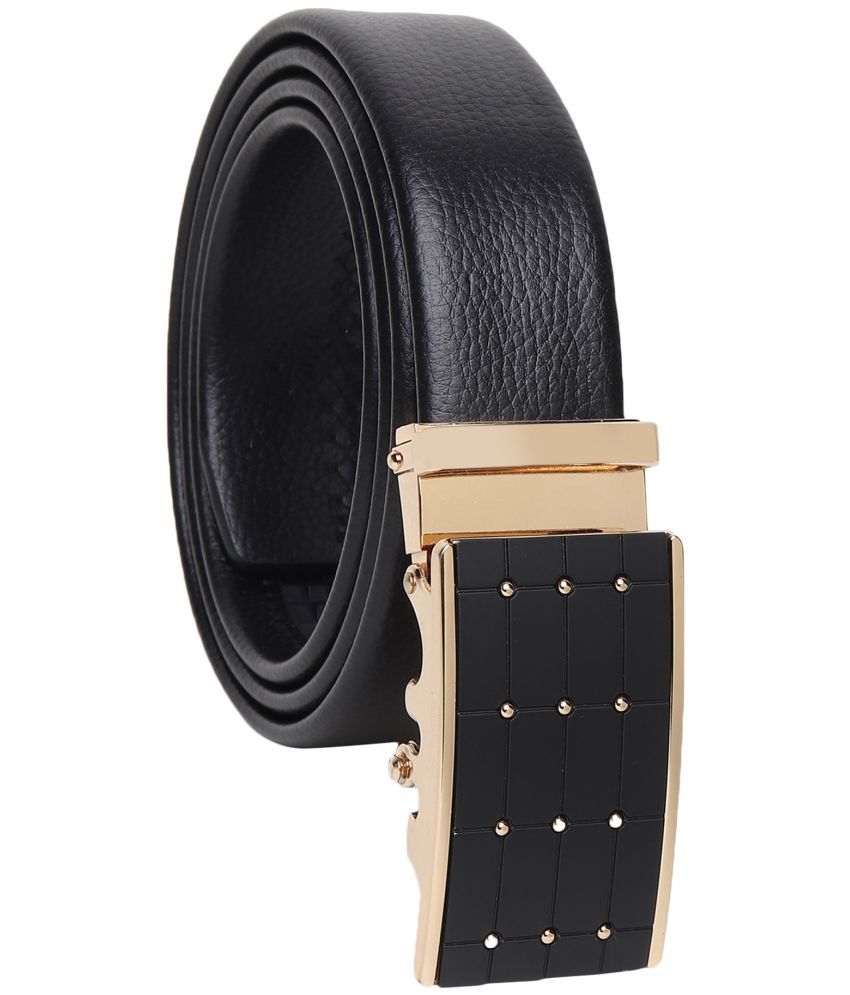     			Menfox - Black Faux Leather Men's Formal Belt ( Pack of 1 )