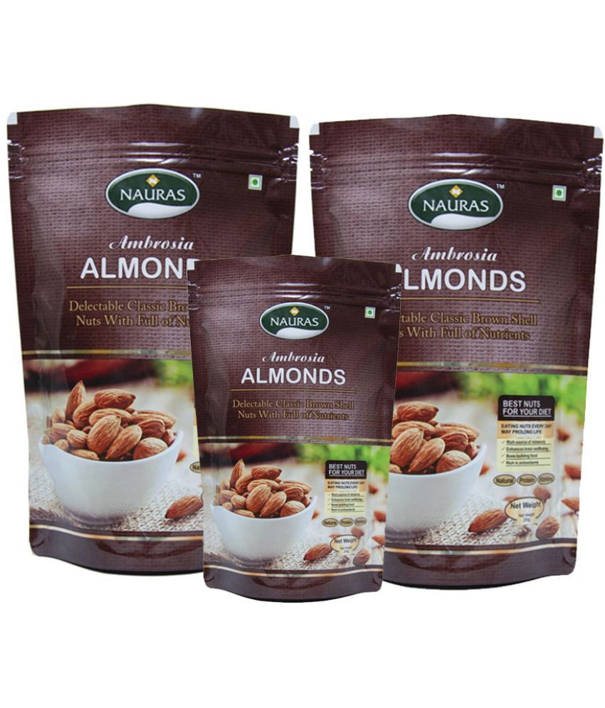     			Nauras Ambrosia Almonds 250g (Pack of 3)