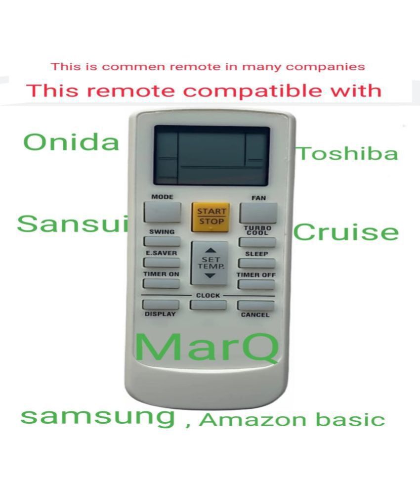     			SUGNESH Re - 231 AC Remote Compatible with  CROMA MARQ AC