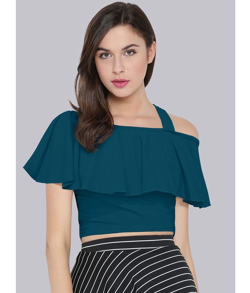     			Sanjana Silks - Blue Polyester Women's Crop Top ( Pack of 1 )