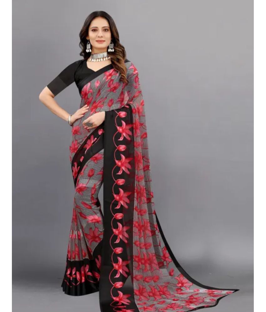     			Sanwariya Silks - Multicolour Georgette Saree With Blouse Piece ( Pack of 1 )