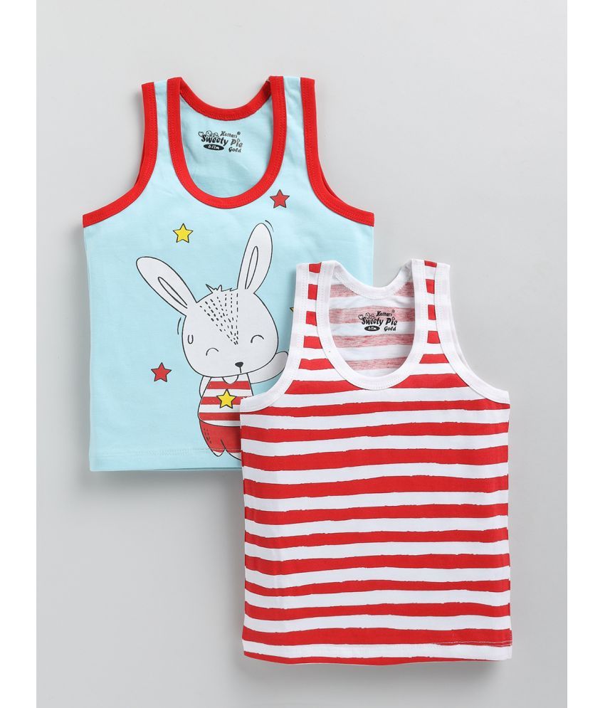     			SWEETIE PIE Pack of 1 Baby Boys 100% Cotton Vest ( Red )