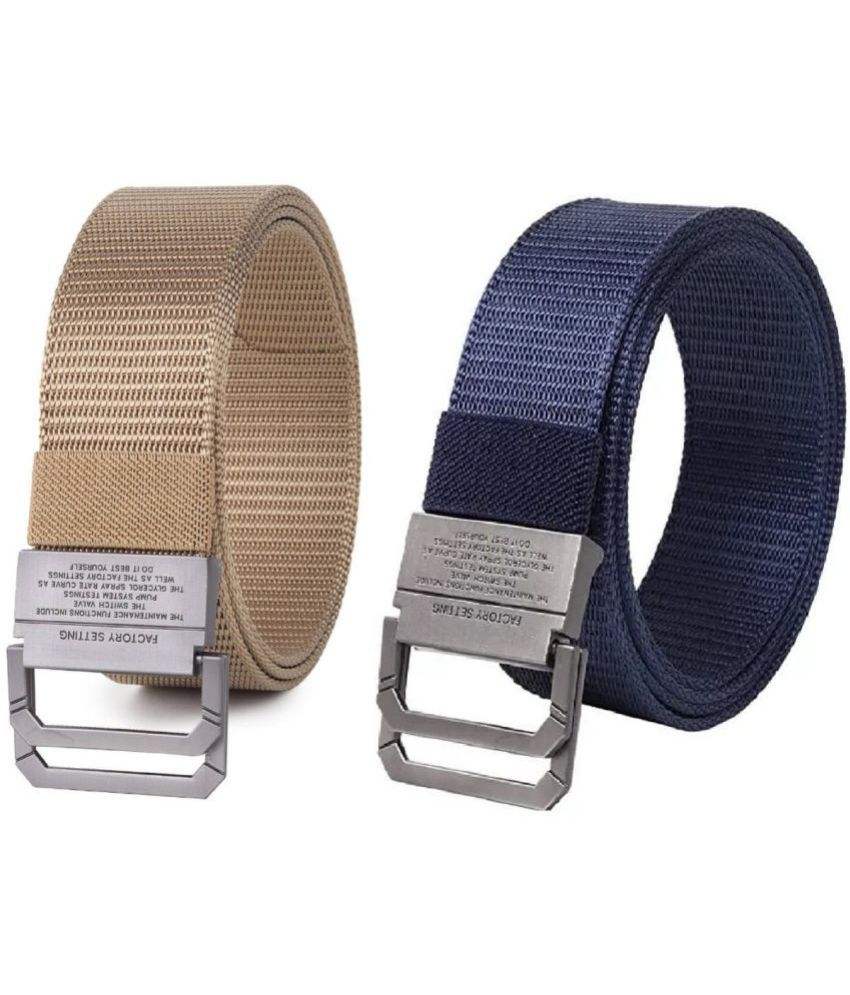     			Zacharias - Multicolor Canvas Men's Casual Belt ( Pack of 2 )