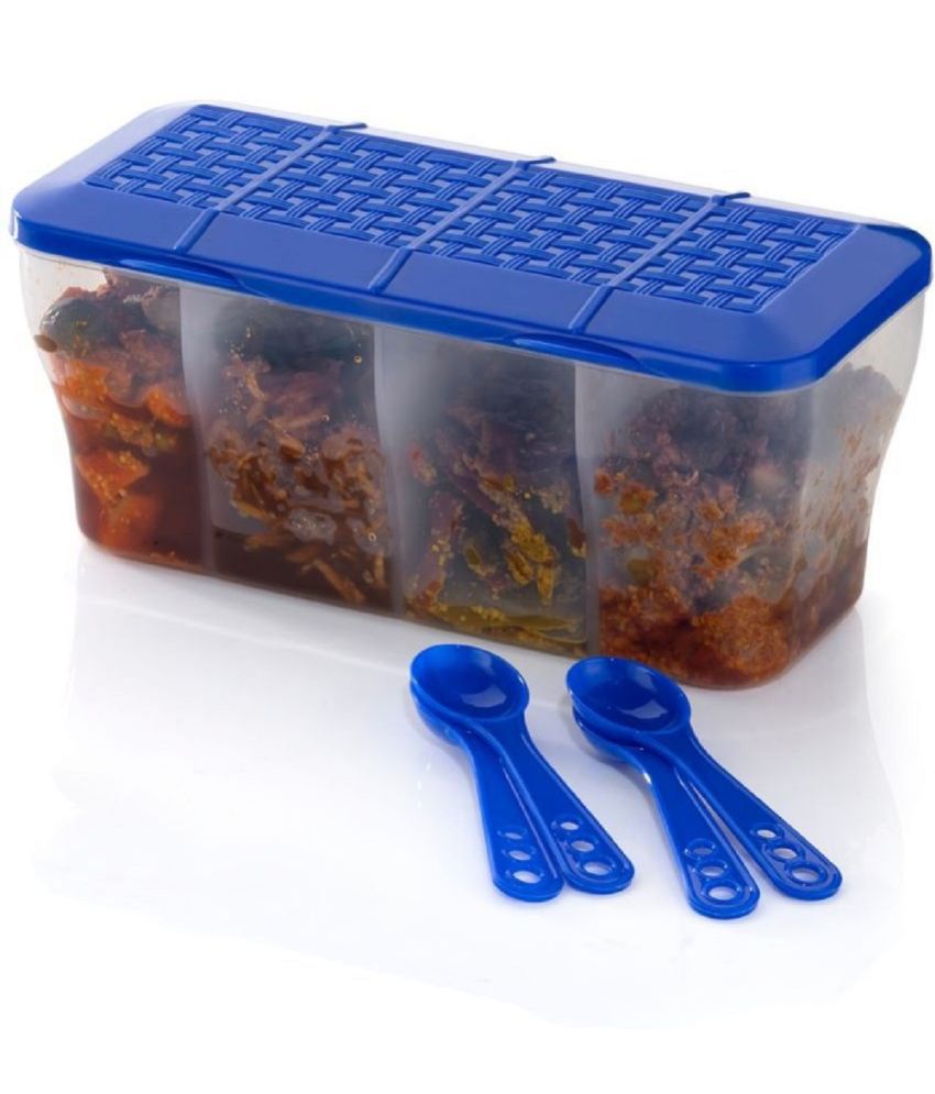     			Analog kitchenware - Spice/Food/Dal PET Navy Blue Pickle Container ( Set of 1 )