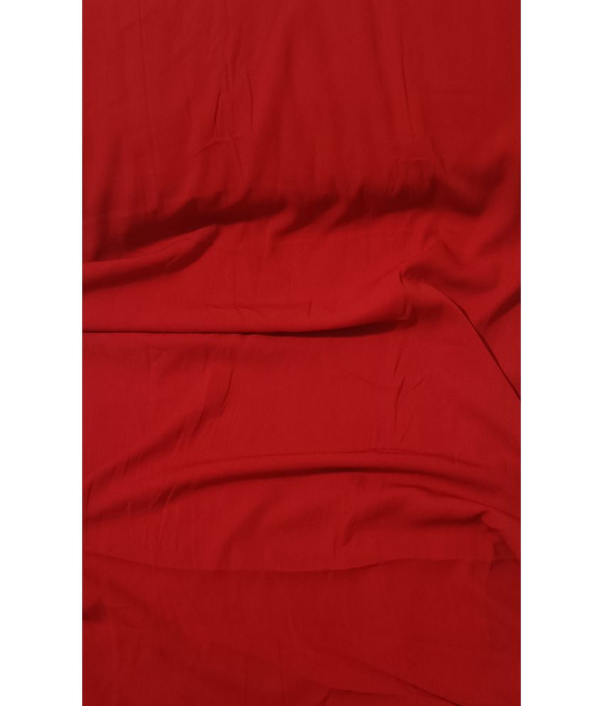     			BBQSTYLE - Unstitched Red Georgette Dress Material ( Pack Of 1 )