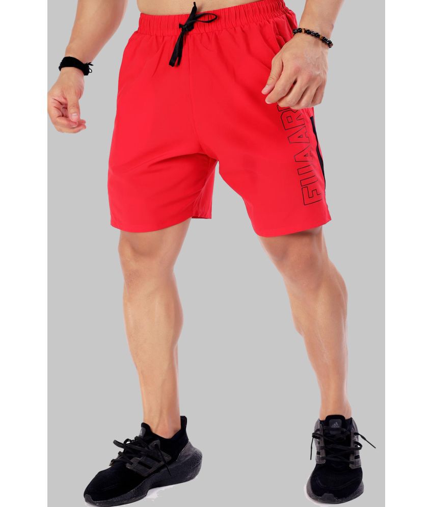     			Fuaark - Red Polyester Lycra Men's Gym Shorts ( Pack of 1 )