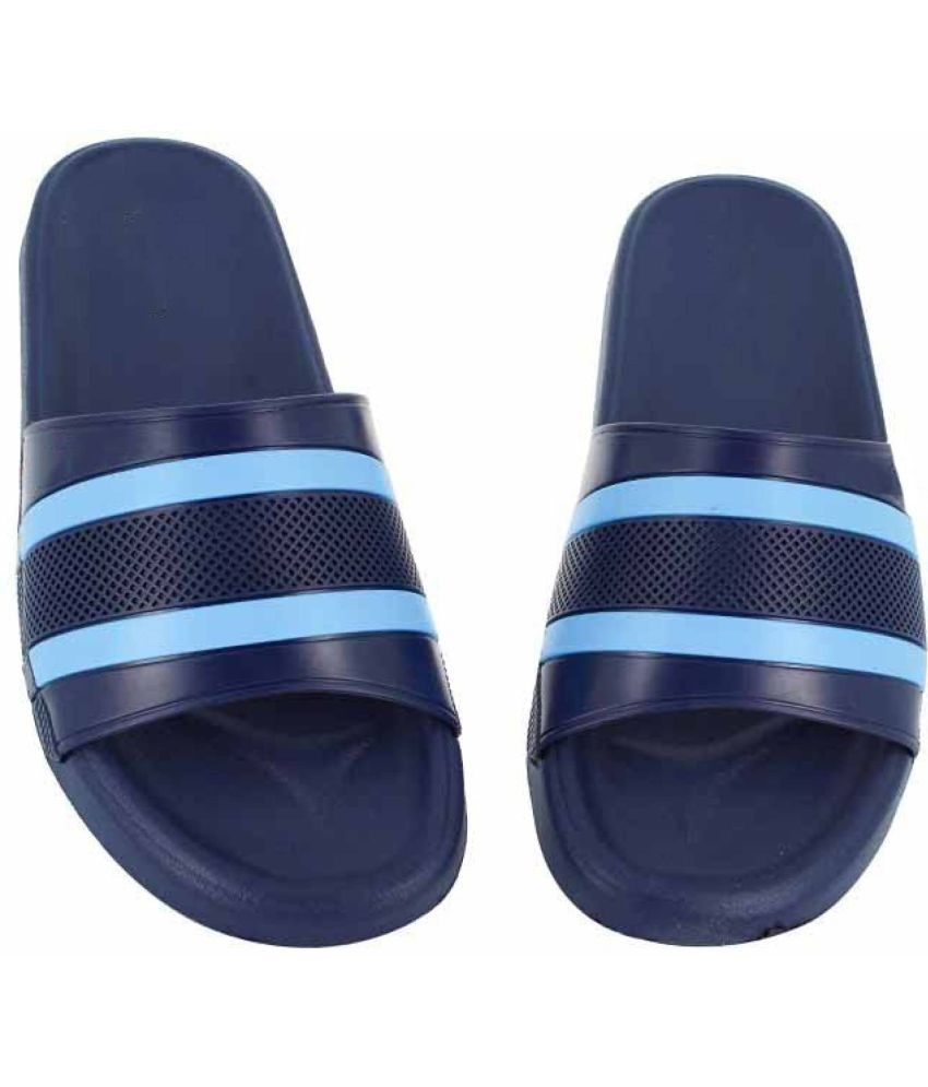     			Leavess - Blue Men's Slide Flip Flop