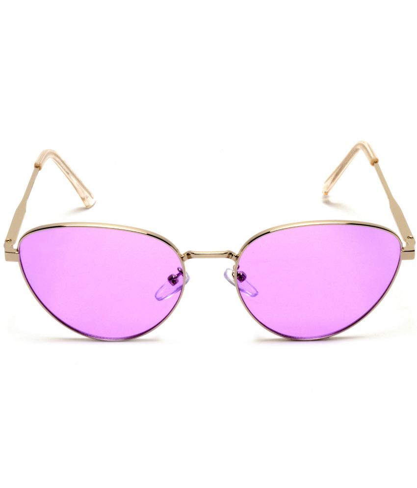     			MESPEE - Gold Oval Sunglasses ( Pack of 1 )