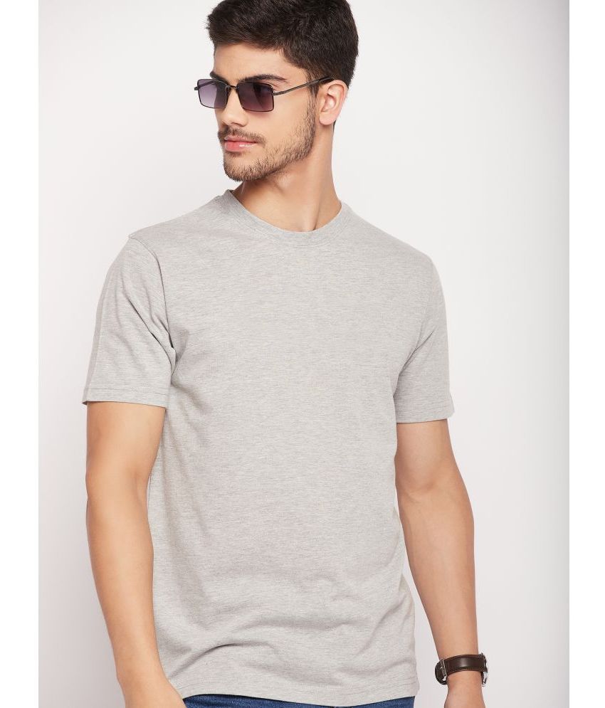     			UNIBERRY - Melange Grey Cotton Blend Regular Fit Men's T-Shirt ( Pack of 1 )