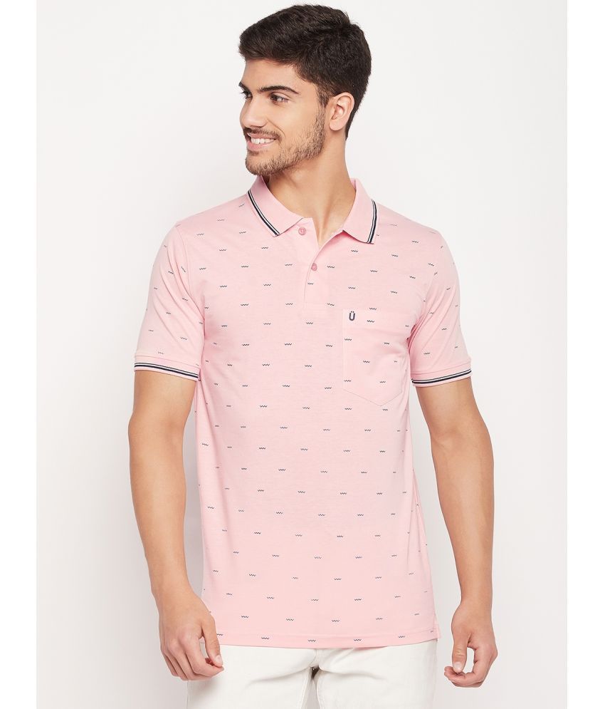     			UNIBERRY - Pink Cotton Blend Regular Fit Men's Polo T Shirt ( Pack of 1 )