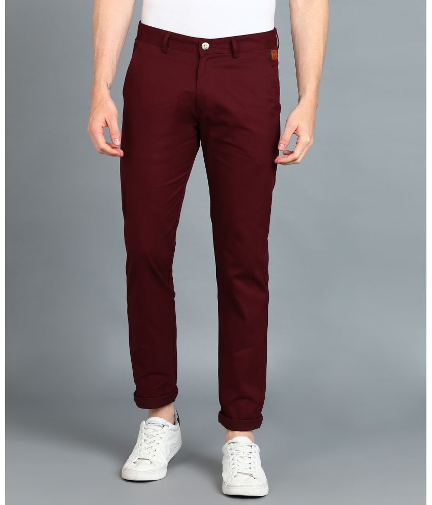     			Urbno Fashion Maroon Slim Chinos ( Pack of 1 )