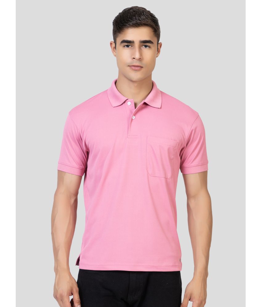     			YHA - Pink Cotton Blend Regular Fit Men's Polo T Shirt ( Pack of 1 )
