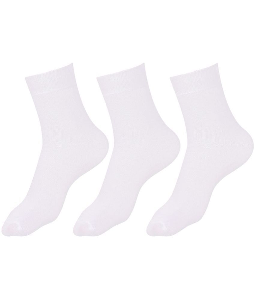     			Dollar - White Cotton Boy's School Socks ( Pack of 3 )