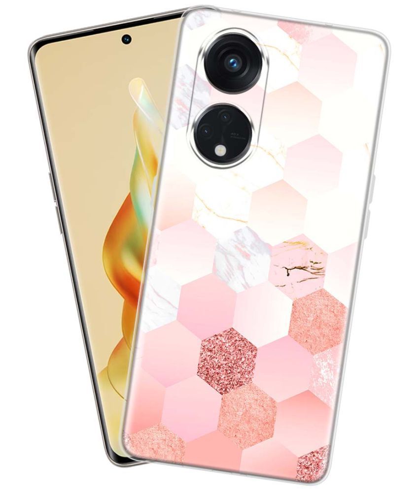     			NBOX - Multicolor Silicon Printed Back Cover Compatible For Oppo Reno 8T 5G ( Pack of 1 )