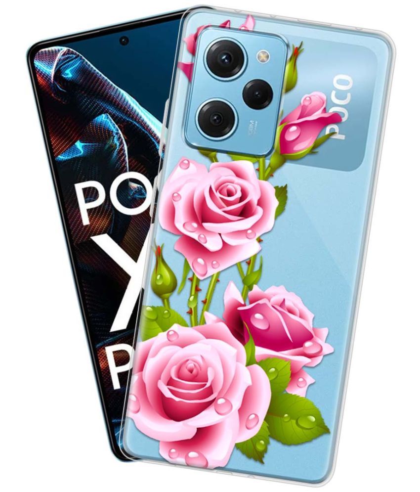     			NBOX - Multicolor Silicon Printed Back Cover Compatible For Poco X5 pro ( Pack of 1 )