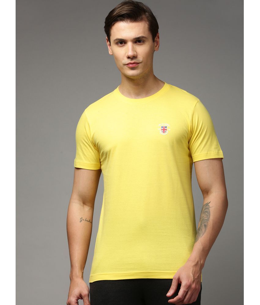     			ONN - Yellow 100% Cotton Regular Fit Men's T-Shirt ( Pack of 1 )