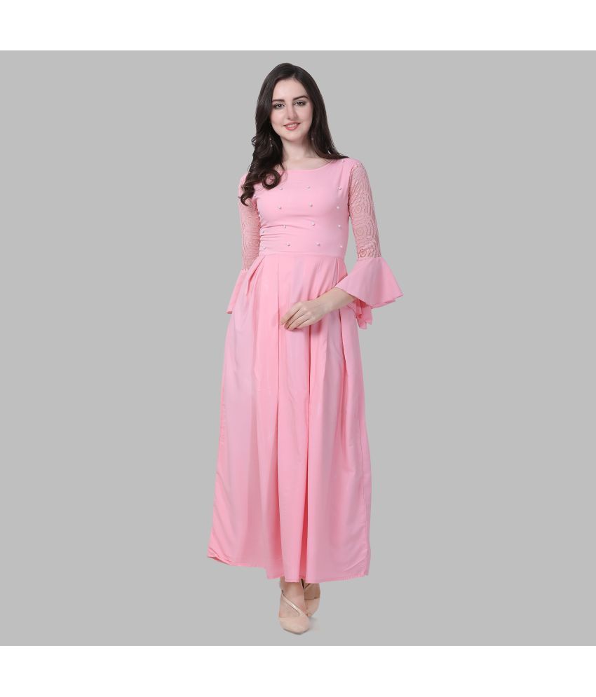     			Sheetal associates - Pink Crepe Women's Gown ( Pack of 1 )