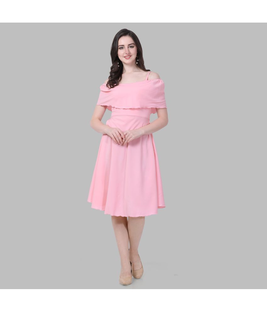     			Sheetal associates - Pink Crepe Women's A-line Dress ( Pack of 1 )