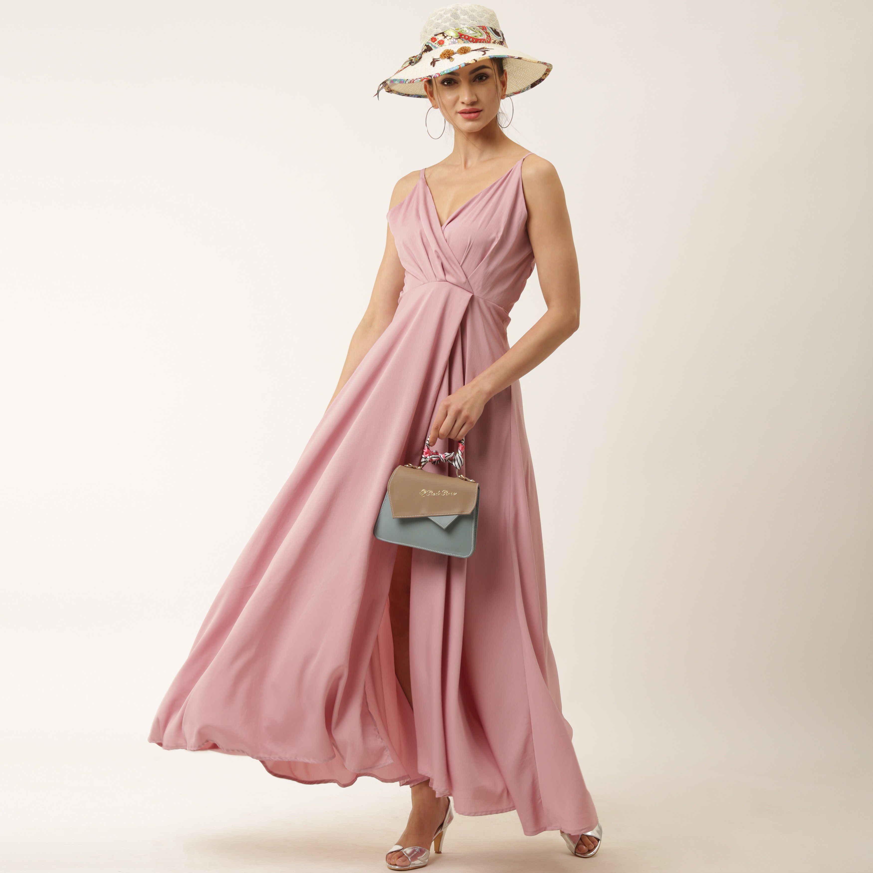     			Sheetal associates - Pink Crepe Women's Fit & Flare Dress ( Pack of 1 )