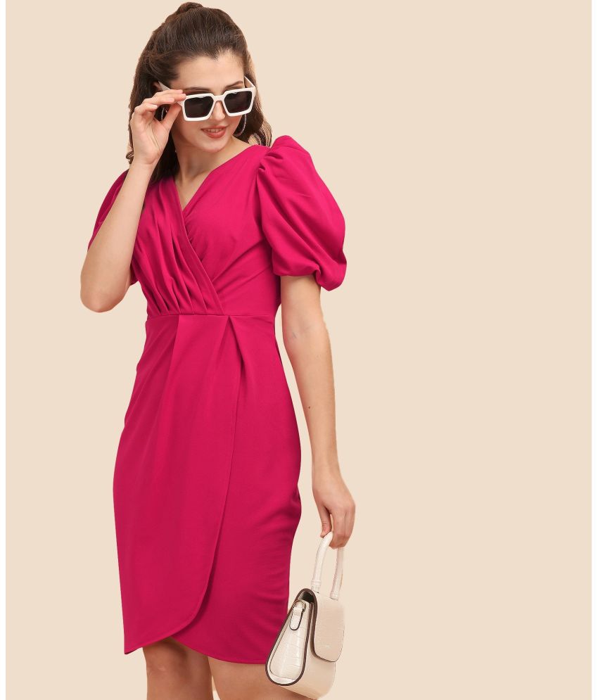     			Sheetal associates - Pink Lycra Women's Wrap Dress ( Pack of 1 )