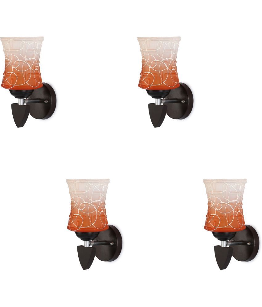     			Somil - Orange Wallchiere ( Pack of 4 )