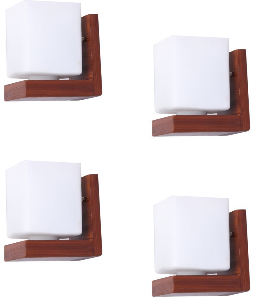     			Somil - White Wallchiere ( Pack of 4 )