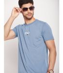 UBX Pack of 1 Cotton Blend Regular Fit Men's T-Shirt ( Blue )