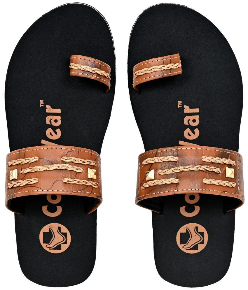     			Cozy Wear Brown Men's Leather Slipper