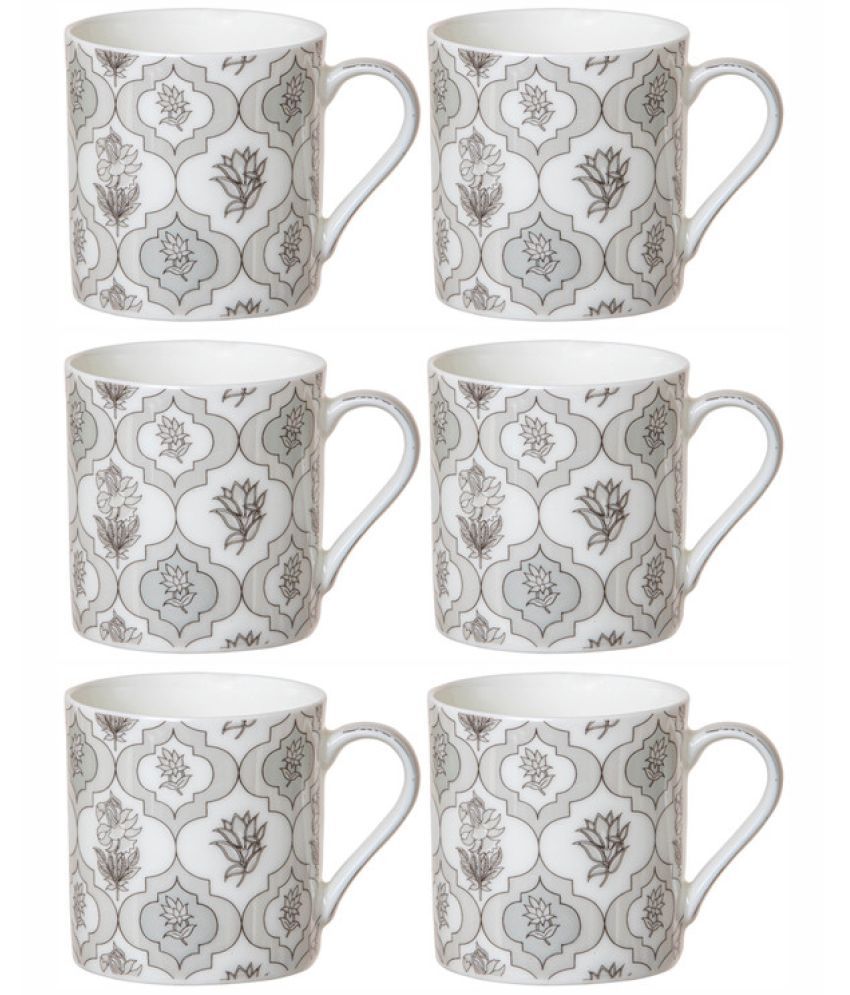     			GoodHomes - Bone China Single Walled Coffee Cup 210 ml ( Pack of 6 )