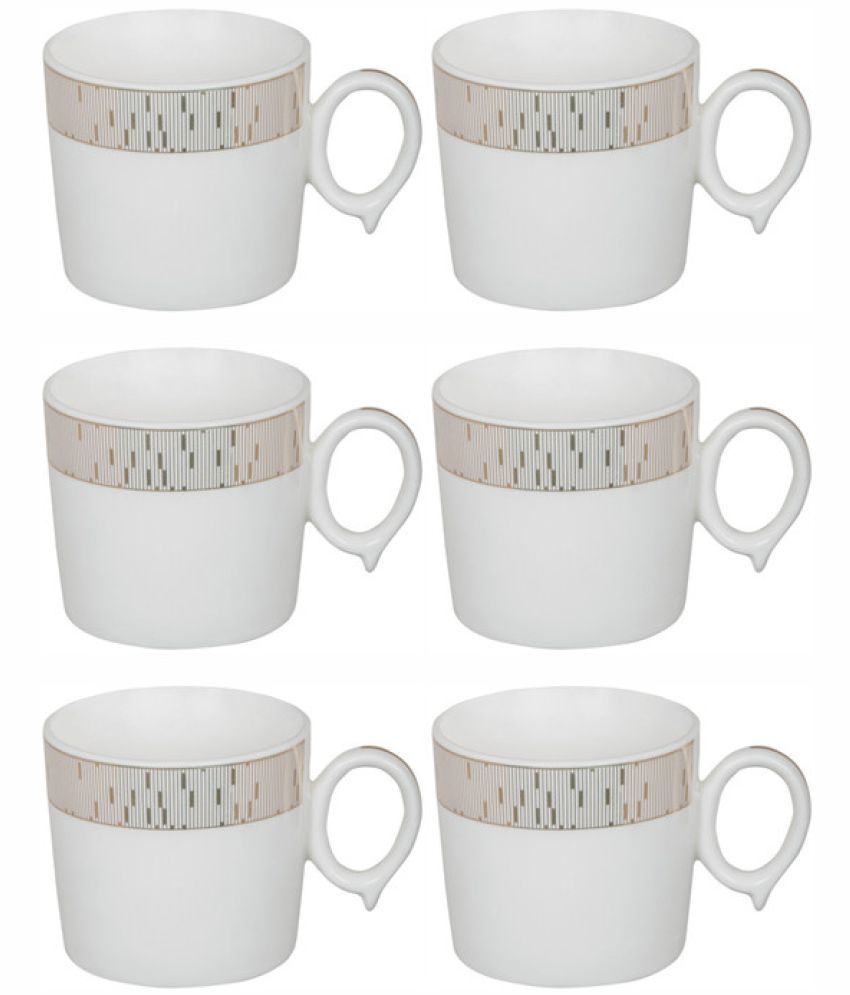     			GoodHomes - Porcelain Single Walled Tea Cup 160 ml ( Pack of 6 )