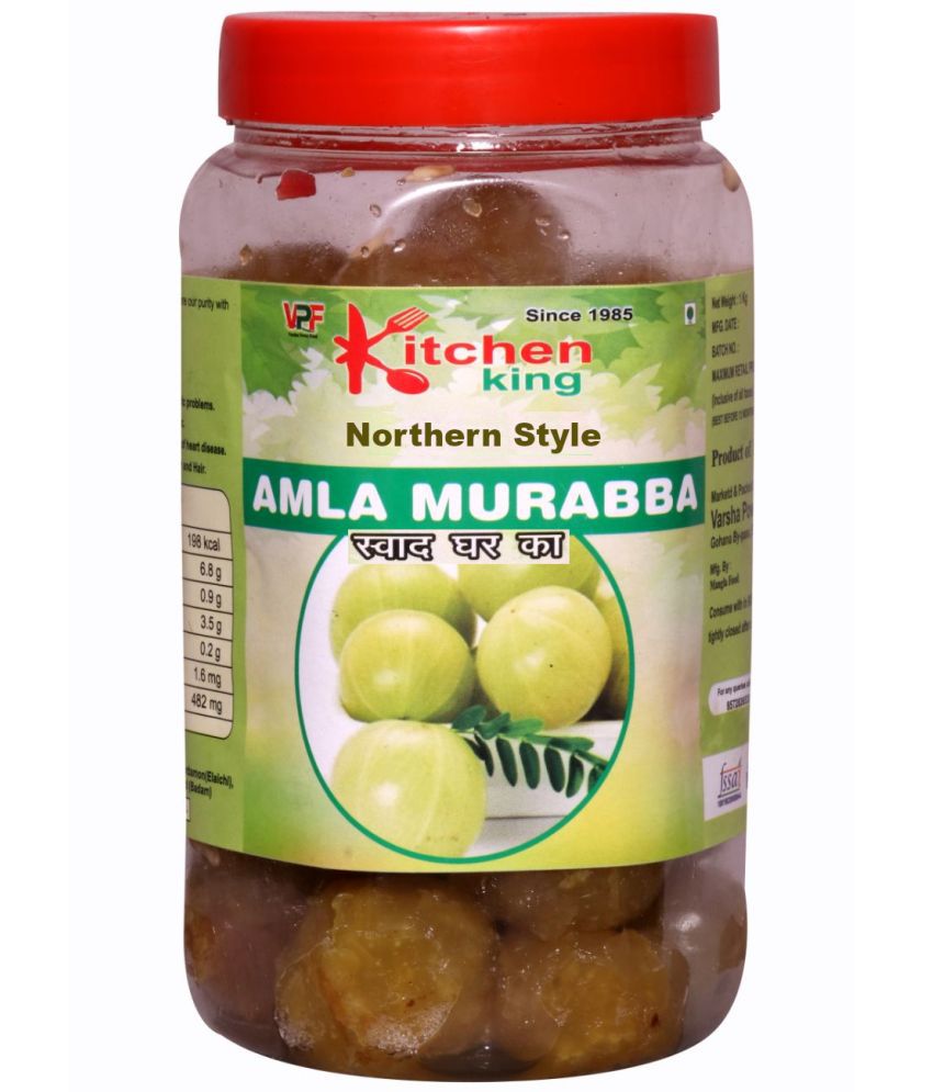     			Kitchen King The Real Taste of Maa Ka Hath Ka Swad NATURAL Amla Murabba with Almond Indian Gooseberry Pickle 900 g
