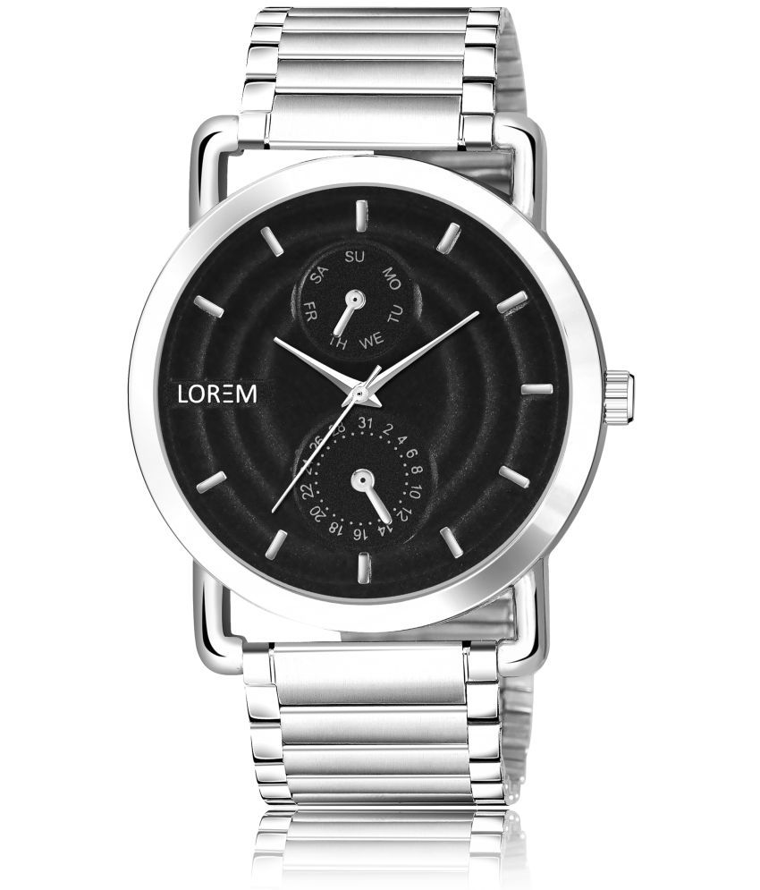     			Lorem - Silver Metal Analog Men's Watch