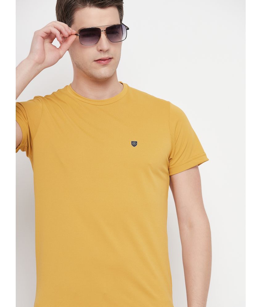     			OGEN - Mustard Cotton Blend Regular Fit Men's T-Shirt ( Pack of 1 )