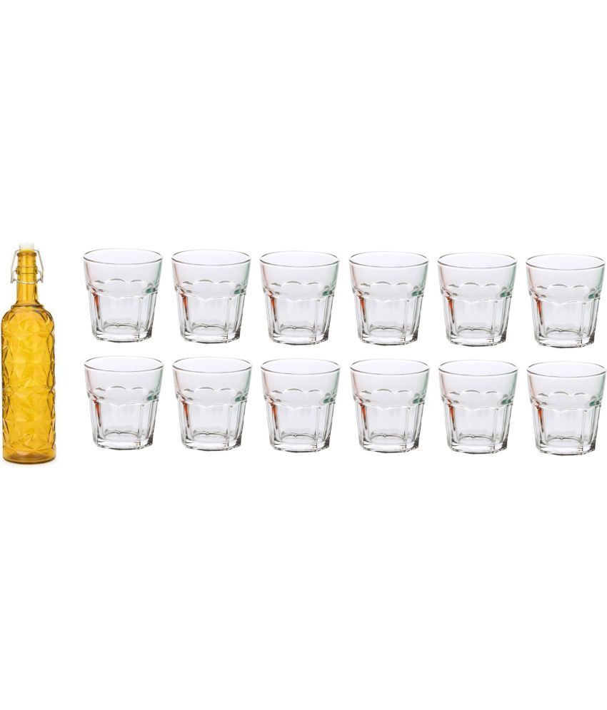     			Somil - Glass & Bottle Drinks Serving Lemon Set Yellow Water Bottle 1000 mL ( Set of 1 )