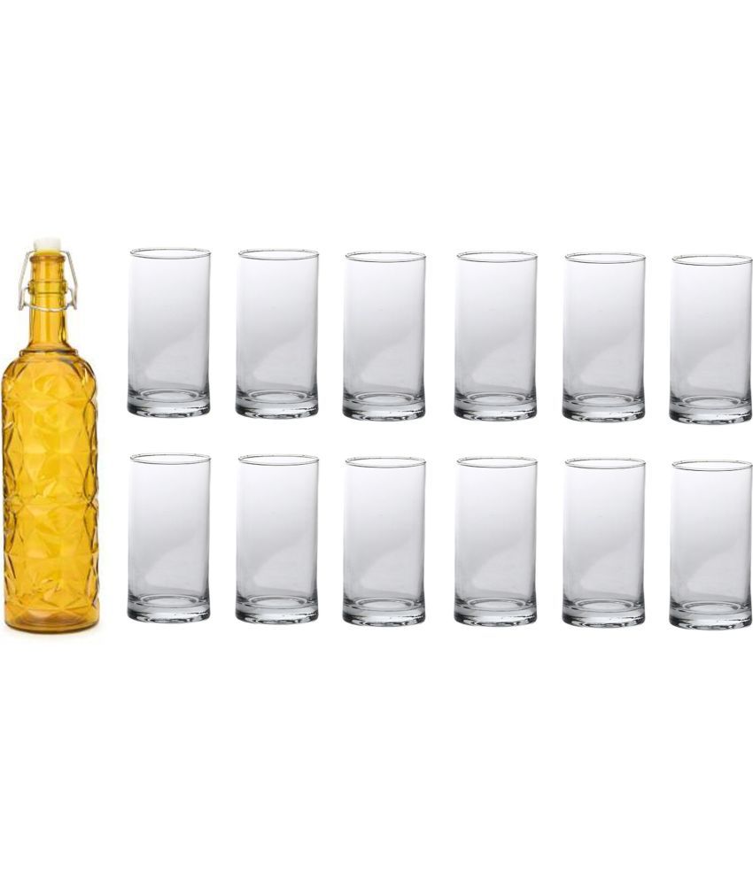     			Somil - Glass & Bottle Drinks Serving Lemon Set Yellow Water Bottle 1000 mL ( Set of 1 )