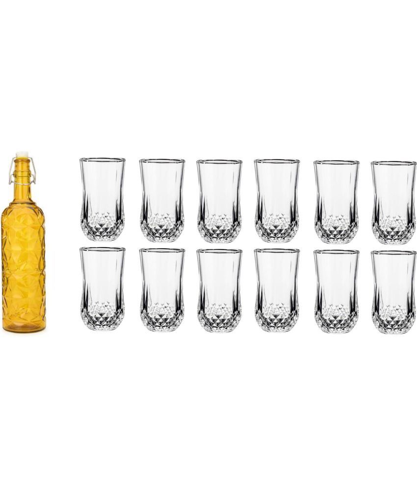     			Somil - Glass & Bottle Drinks Serving Lemon Set Yellow Water Bottle 1000 mL ( Set of 1 )