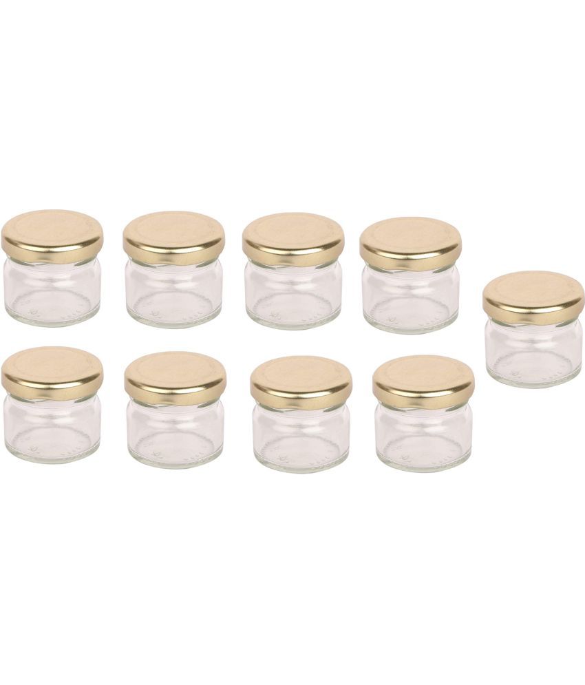     			Somil - Storage Container Glass Transparent Spice Container ( Set of 9 )
