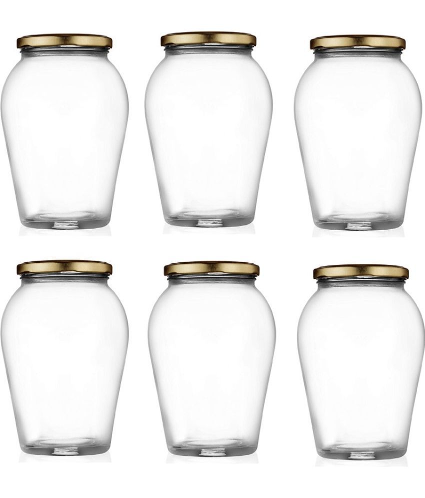     			Somil - Storage Container Glass Transparent Tea/Coffee/Sugar Container ( Set of 6 )
