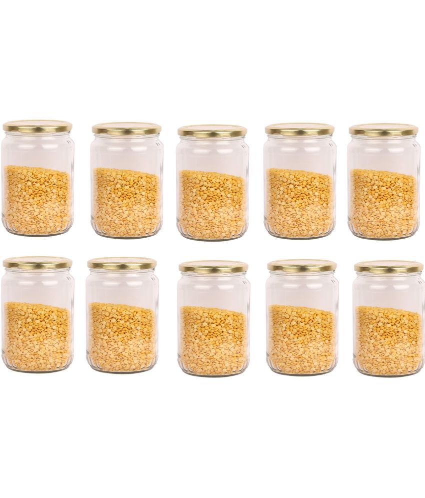     			Somil - Storage Container Glass Transparent Dal Container ( Set of 10 )