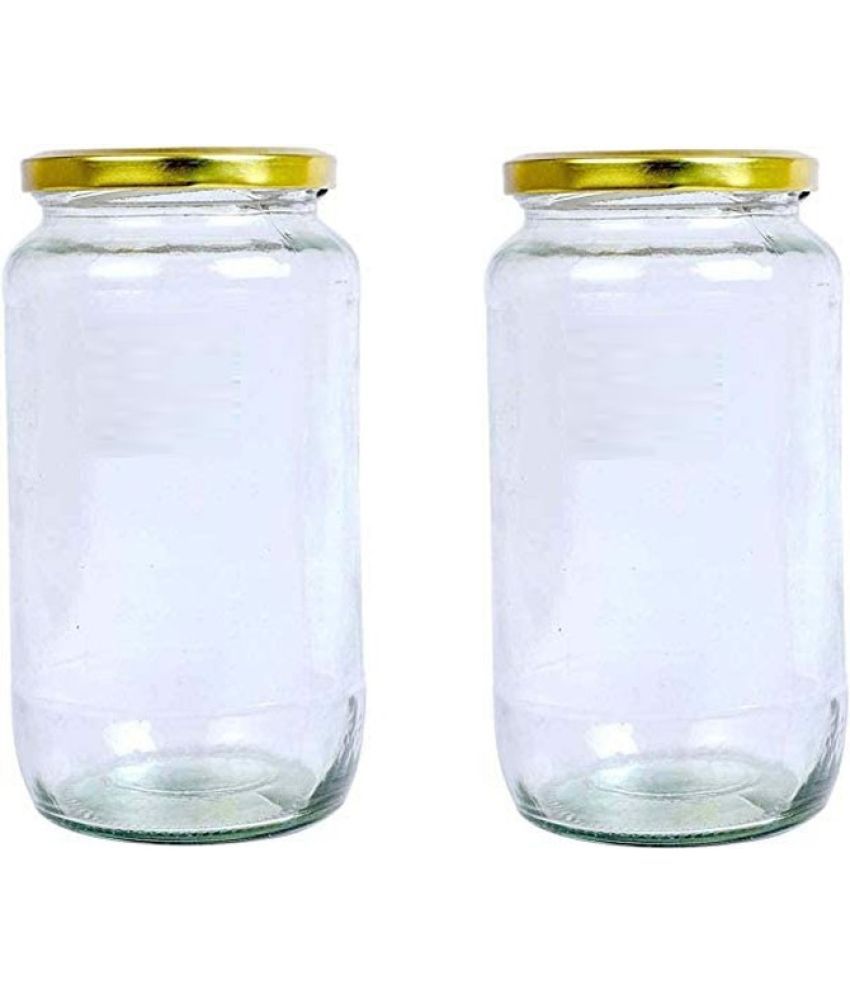     			Somil - Storage Container Glass Transparent Dal Container ( Set of 2 )